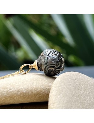 tahitian jewel - tahitian pearl - woman tahitian pendant - big pearl