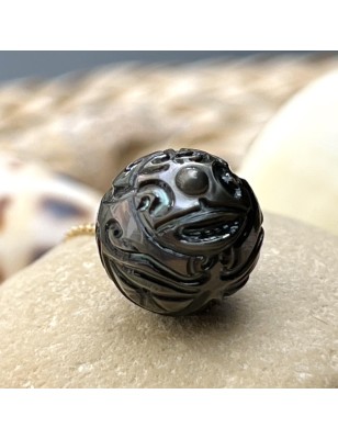 tahitian jewel - tahitian pearl - woman tahitian pendant - big pearl
