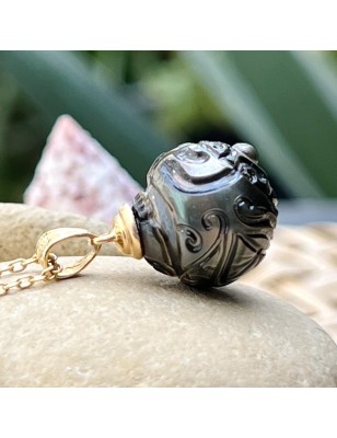 tahitian jewel - tahitian pearl - woman tahitian pendant - big pearl