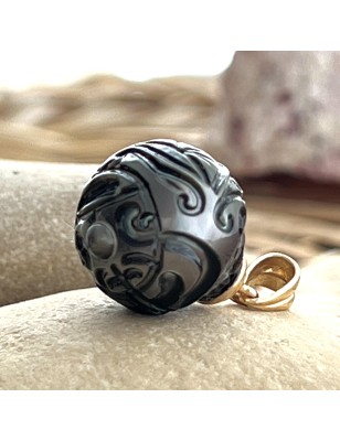 tahitian jewel - tahitian pearl - woman tahitian pendant - big pearl