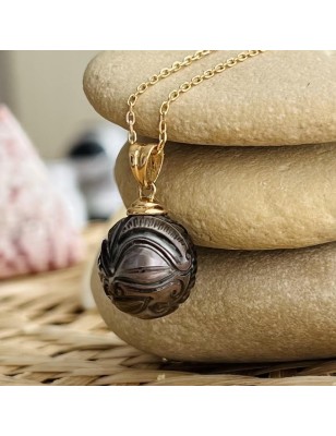 tiki gold pendant for man Tahitian cultured pearl price - perla Tahiti mana