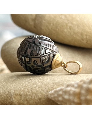 achat tiki or pendentif doré perle de culture de Tahiti prix