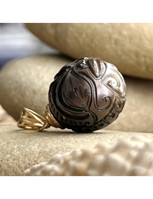 achat tiki or pendentif doré perle de culture de Tahiti prix