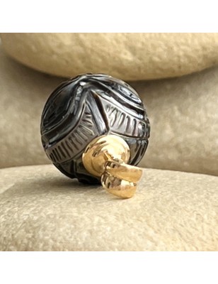 tiki gold pendant for man Tahitian cultured pearl price - perla Tahiti mana