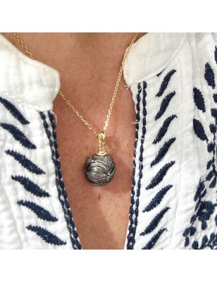achat tiki or pendentif doré perle de culture de Tahiti prix