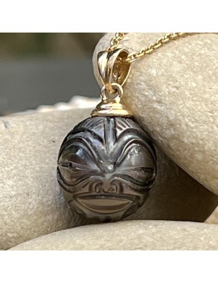 achat tiki or pendentif doré perle de culture de Tahiti prix