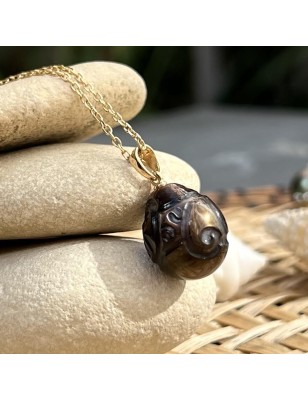 How to write Maori? men's gold pendant engraved Tahitian pearl price