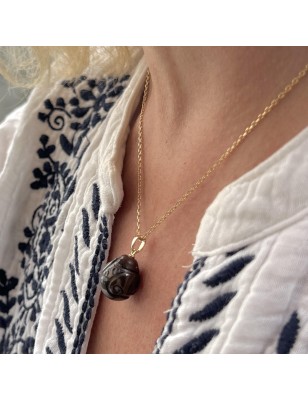 How to write Maori? men's gold pendant engraved Tahitian pearl price