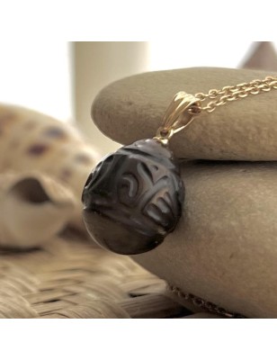 How to write Maori? men's gold pendant engraved Tahitian pearl price