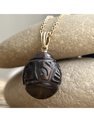 comment écrire Maori? pendentif or homme perle de Tahiti gravée prix