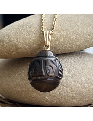 How to write Maori? men's gold pendant engraved Tahitian pearl price