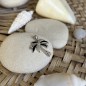Colgante de palmera con esmalte negro - Plata rodiada