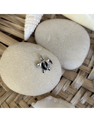 Black enamel sea turtle silver pendant market price