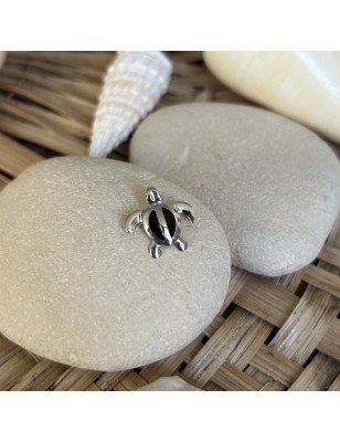Black enamel sea turtle silver pendant market price