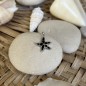 Black Enamel Starfish Pendant - Rhodium Silver
