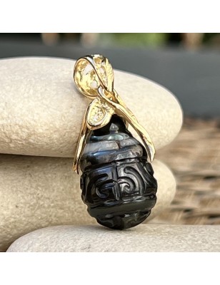 perle baroque pendentif or perle noire de Tahiti prix