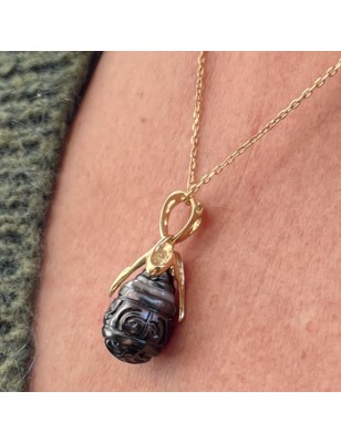 perle baroque pendentif or perle noire de Tahiti prix