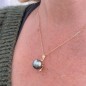 Te Anavai o Te Moana - Tahitian Pearl - 18k Gold Coral Pendant