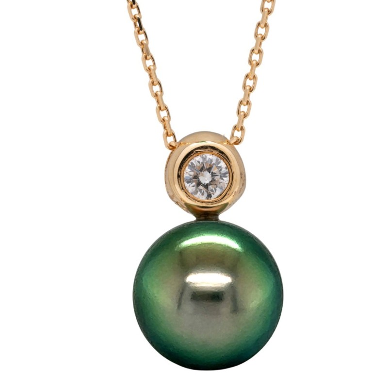 Raihau Nui -  Diamant - Perle de Tahiti - 10 à 12mm