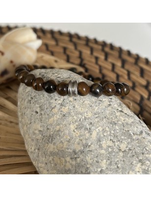 tiger eye man bracelet tahitian cultured pearls price - perla Tahiti - tahitian jewerly for men - tahitian jewerly stores
