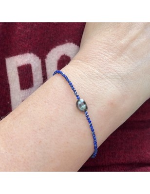 quels sont les bienfaits du lapis lazuli? perle naturelle bracelet keshi bleu prix