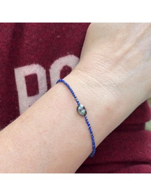 Pulsera Keshi Azul y Rosa - Lapislázuli