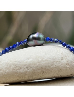 quels sont les bienfaits du lapis lazuli? perle naturelle bracelet keshi bleu prix