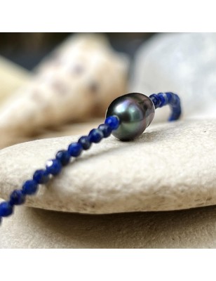 quels sont les bienfaits du lapis lazuli? perle naturelle bracelet keshi bleu prix