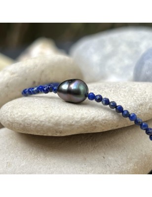 quels sont les bienfaits du lapis lazuli? perle naturelle bracelet keshi bleu prix