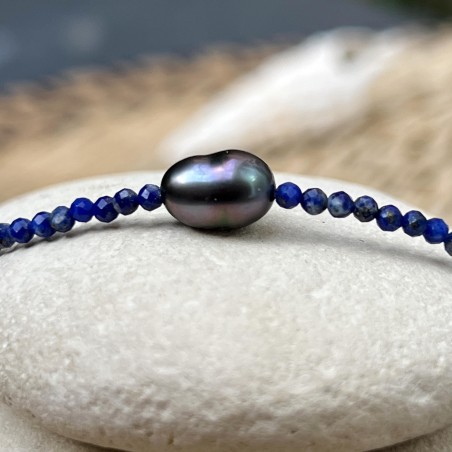 quels sont les bienfaits du lapis lazuli? perle naturelle bracelet keshi bleu prix