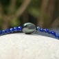 Pistaziengrünes Keshi-Armband – Lapislazuli