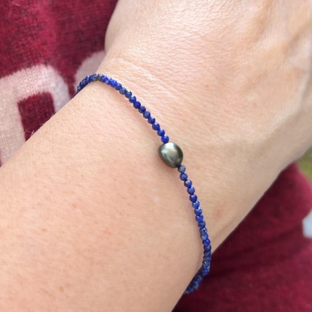 Bracelet Keshi Vert Pistache - Lapis Lazuli