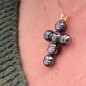 Pendentif Croix Or 18 Carats Perles de Tahiti