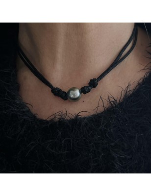 Green Tahitian Pearl Necklace - 11.00mm