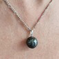 Pisces - Engraved Tahitian Pearl Pendant