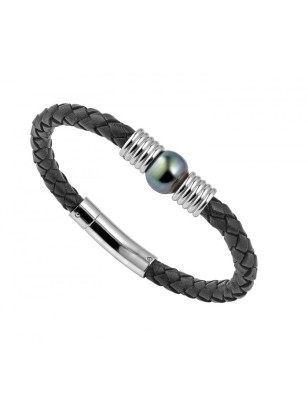 Maohirii - Tahitian Pearl Men Bracelet - 12/14mm