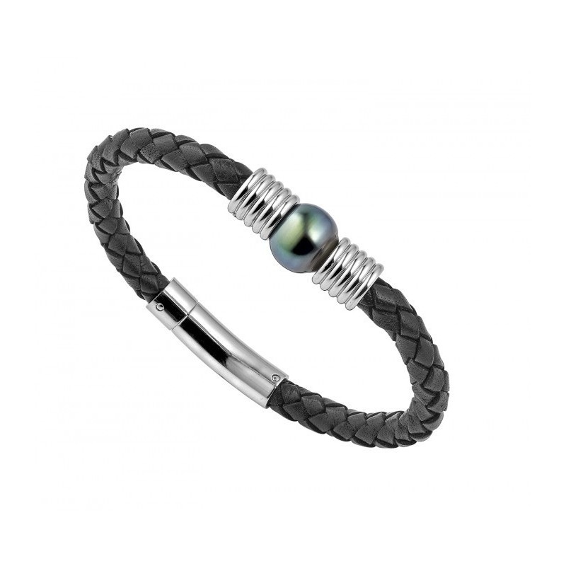 Maohirii - Tahitian Pearl Men Bracelet - 12/14mm