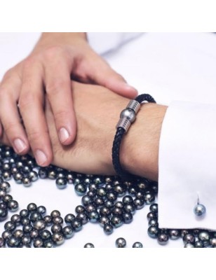 Maohirii - Bracelet Homme Perle de Tahiti 12/14mm