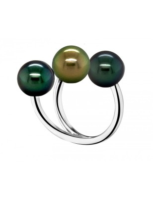 quelle bague offrir à une femme ? bague argent perles de culture de Tahiti signification