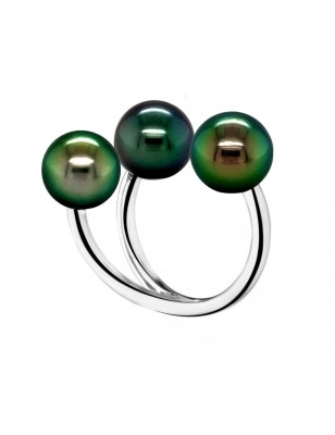 quelle bague offrir à une femme ? bague argent perles de culture de Tahiti signification