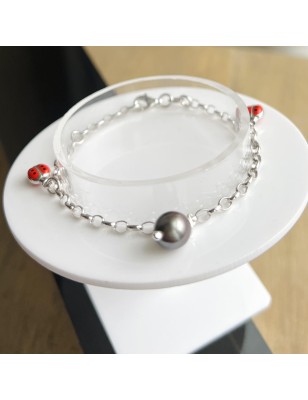 Pulsera con perla de Tahití