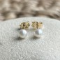 Süßwasserperlen-Ohrstecker – 4/5 mm – 18 Karat Gold