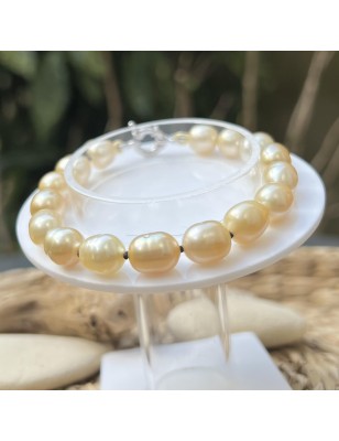 perles gold en bracelet argent perles des Mers du Sud prix