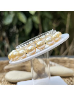 perles gold en bracelet argent perles des Mers du Sud prix