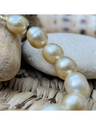 perles gold en bracelet argent perles des Mers du Sud prix