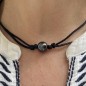 Rava – Choker aus Tahitiperlen, Violett – 12,00 mm