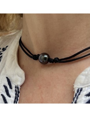 buy big tahitian cultured pearl men necklace choker price - perla tahiti