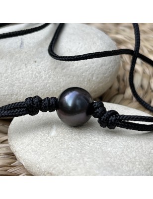 buy big tahitian cultured pearl men necklace choker price - perla tahiti