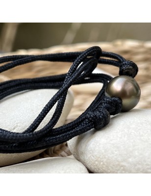 big Tahitian peacock pearl men 's necklace with Tahiti pearl price and details