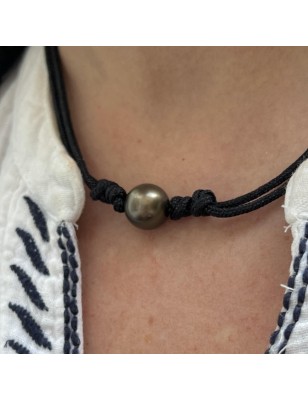 big Tahitian peacock pearl men 's necklace with Tahiti pearl price and details